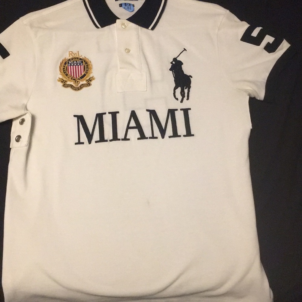 White miami polo Ralph Lauren shirt